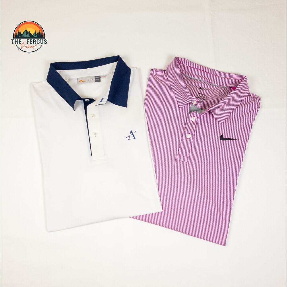 Set Kjus & Nike Dri-FIT CV3496-621 Player Polo Golf Shirts Mens Size XL